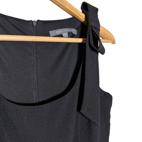 Julia Jordan Bow Strap Wide Leg Jumpsuit - Black - 2 - Picture 4 of 6